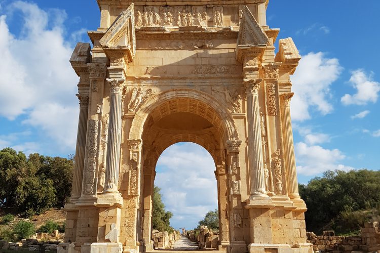 The Arch of Septimius Serverus, which is one of the most preserved relics of this once bustling city.