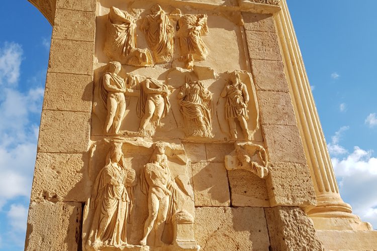 The Arch of Septimius Serverus, which is one of the most preserved relics of this once bustling city.